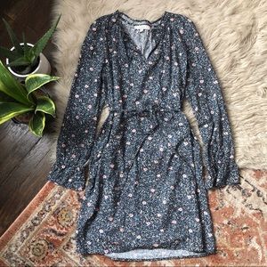 Loft Floral Print Peasant Dress